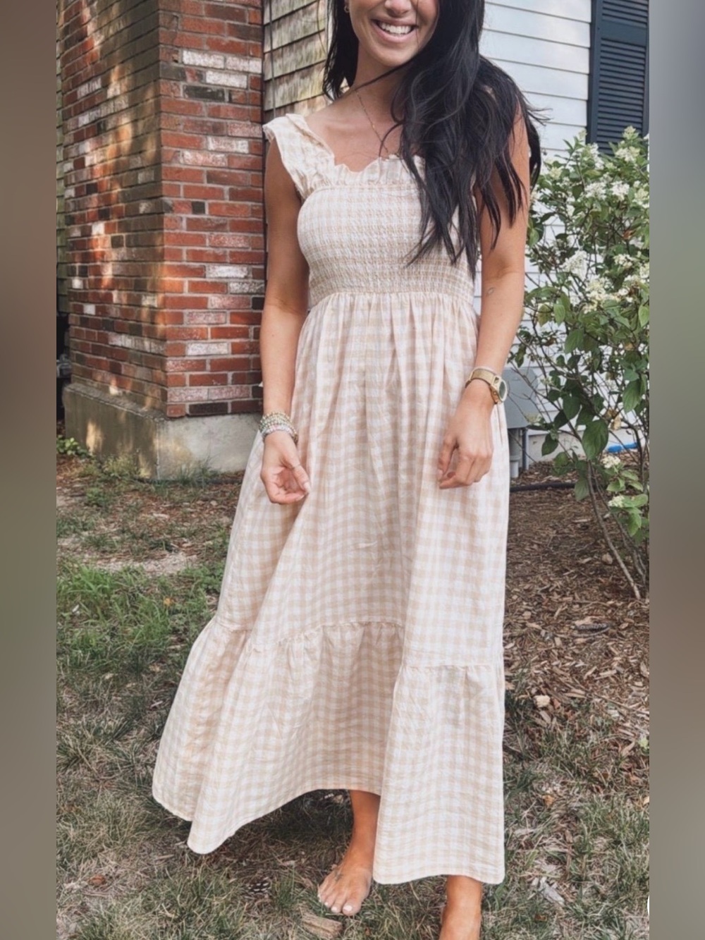 Amazon Gingham Maxi Dress